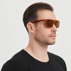 image:imageDUCO Polarized Sunglasses for Men Sun glasses All Carbon Fiber Frame 100 UV Protection for Driving Running Fishing DC8325Brown Frame Brown Lens