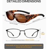 image:imageDUCO Polarized Wraparound Fitover Glasses Wear Over Sunglasses for Men Women UV Protection Sun Glasses 895403 Tortoise Frame Brown Lens