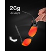 image:imageDUCO Polarized Wraparound Fitover Glasses Wear Over Sunglasses for Men Women UV Protection Sun Glasses 895405 Black Frame Revo Red Lens