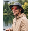 image:imageDUCO Polarized Wraparound Fitover Glasses Wear Over Sunglasses for Men Women UV Protection Sun Glasses 895405 Black Frame Revo Red Lens
