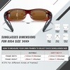 image:imageDUCO Polarized Wraparound Fitover Glasses Wear Over Sunglasses for Men Women UV Protection Sun Glasses 895408 Wine Red Frame Brown Lens
