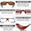 image:imageDUCO Polarized Wraparound Fitover Glasses Wear Over Sunglasses for Men Women UV Protection Sun Glasses 895408 Wine Red Frame Brown Lens