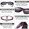 image:imageDUCO Polarized Wraparound Fitover Glasses Wear Over Sunglasses for Men Women UV Protection Sun Glasses 895409 Purple Tortoise Frame Grey Lens