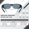 image:imageDUCO Polarized Wraparound Fitover Glasses Wear Over Sunglasses for Men Women UV Protection Sun Glasses 895409 Purple Tortoise Frame Grey Lens