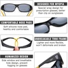 image:imageDUCO Polarized Wraparound Fitover Glasses Wear Over Sunglasses for Men Women UV Protection Sun Glasses 8954Black Frame Yellow Temple Grey Lens