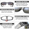 image:imageDUCO Polarized Wraparound Fitover Glasses Wear Over Sunglasses for Men Women UV Protection Sun Glasses 8954Clear Grey Frame Revo Blue Lens