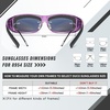 image:imageDUCO Polarized Wraparound Fitover Glasses Wear Over Sunglasses for Men Women UV Protection Sun Glasses 8954Clear Purple Frame Grey