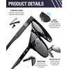 image:imageDUCO Retro Polarized Sunglasses for Men UV400 Protection Mens Sun Glasses Vintage Shades with Lightweight ALMG Frame DC3052Black Frame Grey Lens