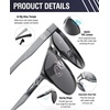 image:imageDUCO Retro Polarized Sunglasses for Men UV400 Protection Mens Sun Glasses Vintage Shades with Lightweight ALMG Frame DC3052Dark Silver Frame Grey Lens