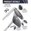 image:imageDUCO Retro Polarized Sunglasses for Men UV400 Protection Mens Sun Glasses Vintage Shades with Lightweight ALMG Frame DC3052Silver Frame Grey Lens