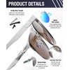 image:imageDUCO Retro Polarized Sunglasses for Men UV400 Protection Mens Sun Glasses Vintage Shades with Lightweight ALMG Frame DC3052Silver Frame Mirrored Blue Lens