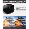 image:imageDUCO Retro Square Aviator Sunglasses For Men Women Polarized Vintage Double Bridge Sun Glasses UV Protection 3024Tortoise Frame Grey Lens