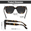 image:imageDUCO Retro Square Polarized Sunglasses for Men Women Trendy Vintage Luxury Acetate Sun Glasses UV400 DC2368