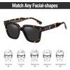 image:imageDUCO Retro Square Polarized Sunglasses for Men Women Trendy Vintage Luxury Acetate Sun Glasses UV400 DC2368