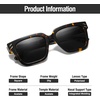 image:imageDUCO Retro Square Polarized Sunglasses for Men Women Trendy Vintage Luxury Acetate Sun Glasses UV400 DC2368