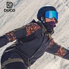 image:imageDUCO Ski Goggles Snowboard for Men WomenOTG Lightweight Winter Snowmobile Snow Goggles AntiFog 100 UV Protection DCS001Black Frame Revo Bluesilver Lens