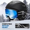 image:imageDUCO Ski Goggles Snowboard for Men WomenOTG Lightweight Winter Snowmobile Snow Goggles AntiFog 100 UV Protection DCS001Black Frame Revo Bluesilver Lens