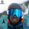 image:imageDUCO Ski Goggles with Magnetic Lens for Snowboard AntiFog UV400 Protection Over Glasses OTG Snow Sports Goggles DCS002White Frame Revo Bluerevo Red Lens