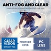 image:imageDUCO Ski Goggles with Magnetic Lens for Snowboard AntiFog UV400 Protection Over Glasses OTG Snow Sports Goggles DCS002White Frame Revo Bluerevo Red Lens