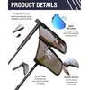 image:imageDUCO Square Oversized Fashion Sunglasses for Men Polarized Flat Top UV400 Protection Metal Frame Big Large DC3055