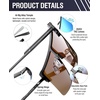 image:imageDUCO Square Oversized Fashion Sunglasses for Men Polarized Flat Top UV400 Protection Metal Frame Big Large DC3056