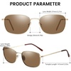 image:imageDUCO Square Sunglasses for Men Women Polarized Driving Sun Glasses UV400 Protection Retro Shades DC3038Gold Frame Brown Lens
