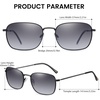 image:imageDUCO Square Sunglasses for Men Women Polarized Driving Sun Glasses UV400 Protection Retro Shades DC3038Matte Black Frame Gradient Gray Lens