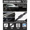 image:imageDUCO Trendy Square Sunglasses for Men Women Flat Top Shield Shades Oversized Carbon Fiber Polarized Sun Glasses DC8209Black Frame Revo Blue Lens