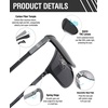 image:imageDUCO Trendy Square Sunglasses for Men Women Flat Top Shield Shades Oversized Carbon Fiber Polarized Sun Glasses DC8209Gunmetal Frame Grey Lens
