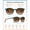 image:imageDUCO Womens Trendy Retro Round Acetate Polarized Sunglasses UV400 99 Glare Block Lightweight for Daily amp Outdoor1 Oceanic Tortoise Frame Brown Lens