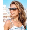 image:imageDUCO Womens Trendy Retro Round Acetate Polarized Sunglasses UV400 99 Glare Block Lightweight for Daily amp Outdoor1 Oceanic Tortoise Frame Brown Lens