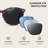 image:imageDUCO Womens Trendy Retro Round Acetate Polarized Sunglasses UV400 99 Glare Block Lightweight for Daily amp Outdoor2 Candy Phoenix Frame Grey Lens