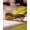image:imageDUCO Womens Trendy Retro Round Acetate Polarized Sunglasses UV400 99 Glare Block Lightweight for Daily amp Outdoor3 Gradient Brown Frame Brown Lens