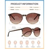 image:imageDUCO Womens Trendy Retro Round Acetate Polarized Sunglasses UV400 99 Glare Block Lightweight for Daily amp Outdoor3 Gradient Brown Frame Brown Lens