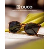 image:imageDUCO Womens Trendy Retro Round Acetate Polarized Sunglasses UV400 99 Glare Block Lightweight for Daily amp Outdoor4 Tortoise Frame Grey Lens