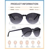 image:imageDUCO Womens Trendy Retro Round Acetate Polarized Sunglasses UV400 99 Glare Block Lightweight for Daily amp Outdoor5 Dark Blue Frame Blue Lens