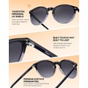 image:imageDUCO Womens Trendy Retro Round Acetate Polarized Sunglasses UV400 99 Glare Block Lightweight for Daily amp Outdoor5 Dark Blue Frame Blue Lens