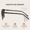 image:imageDUCO Womens Trendy Retro Round Acetate Polarized Sunglasses UV400 99 Glare Block Lightweight for Daily amp Outdoor6 Black Copper Frame Grey Lens