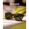 image:imageDUCO Womens Trendy Retro Round Acetate Polarized Sunglasses UV400 99 Glare Block Lightweight for Daily amp Outdoor6 Tortoise Frame Green Lens