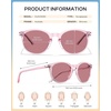 image:imageDUCO Womens Trendy Retro Round Acetate Polarized Sunglasses UV400 99 Glare Block Lightweight for Daily amp Outdoor7 Pink Frame Purple Lens