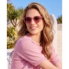 image:imageDUCO Womens Trendy Retro Round Acetate Polarized Sunglasses UV400 99 Glare Block Lightweight for Daily amp Outdoor7 Pink Frame Purple Lens