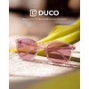 image:imageDUCO Womens Trendy Retro Round Acetate Polarized Sunglasses UV400 99 Glare Block Lightweight for Daily amp Outdoor7 Pink Frame Purple Lens