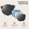 image:imageDUCO Womens Trendy Retro Round Acetate Polarized Sunglasses UV400 99 Glare Block Lightweight for Daily amp Outdoor8 Black Tortoise Frame Grey Lens