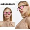 image:imageDUCO Womens Trendy Retro Round Acetate Polarized Sunglasses UV400 99 Glare Block Lightweight for Daily amp OutdoorBlack Frame Revo Pink Mirror