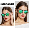 image:imageDUCO Womens Trendy Retro Round Acetate Polarized Sunglasses UV400 99 Glare Block Lightweight for Daily amp OutdoorBrown Tortoise Frame Revo Green Mirror