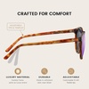 image:imageDUCO Womens Trendy Retro Round Acetate Polarized Sunglasses UV400 99 Glare Block Lightweight for Daily amp OutdoorBrown Tortoise Frame Revo Purple Mirror