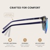 image:imageDUCO Womens Trendy Retro Round Acetate Polarized Sunglasses UV400 99 Glare Block Lightweight for Daily amp OutdoorCatalina Blue Frame Revo Blue Mirror
