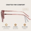 image:imageDUCO Womens Trendy Retro Round Acetate Polarized Sunglasses UV400 99 Glare Block Lightweight for Daily amp OutdoorPink Stripe Frame Pink Lens
