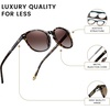 image:imageDUCO Womens Trendy Retro Round Acetate Polarized Sunglasses UV400 99 Glare Block Lightweight for Daily amp OutdoorTortoise Frame Gradient Brown Lens