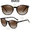 image:imageDUCO Womens Trendy Retro Round Acetate Polarized Sunglasses UV400 99 Glare Block Lightweight for Daily amp OutdoorTortoise Frame Gradient Brown Lens